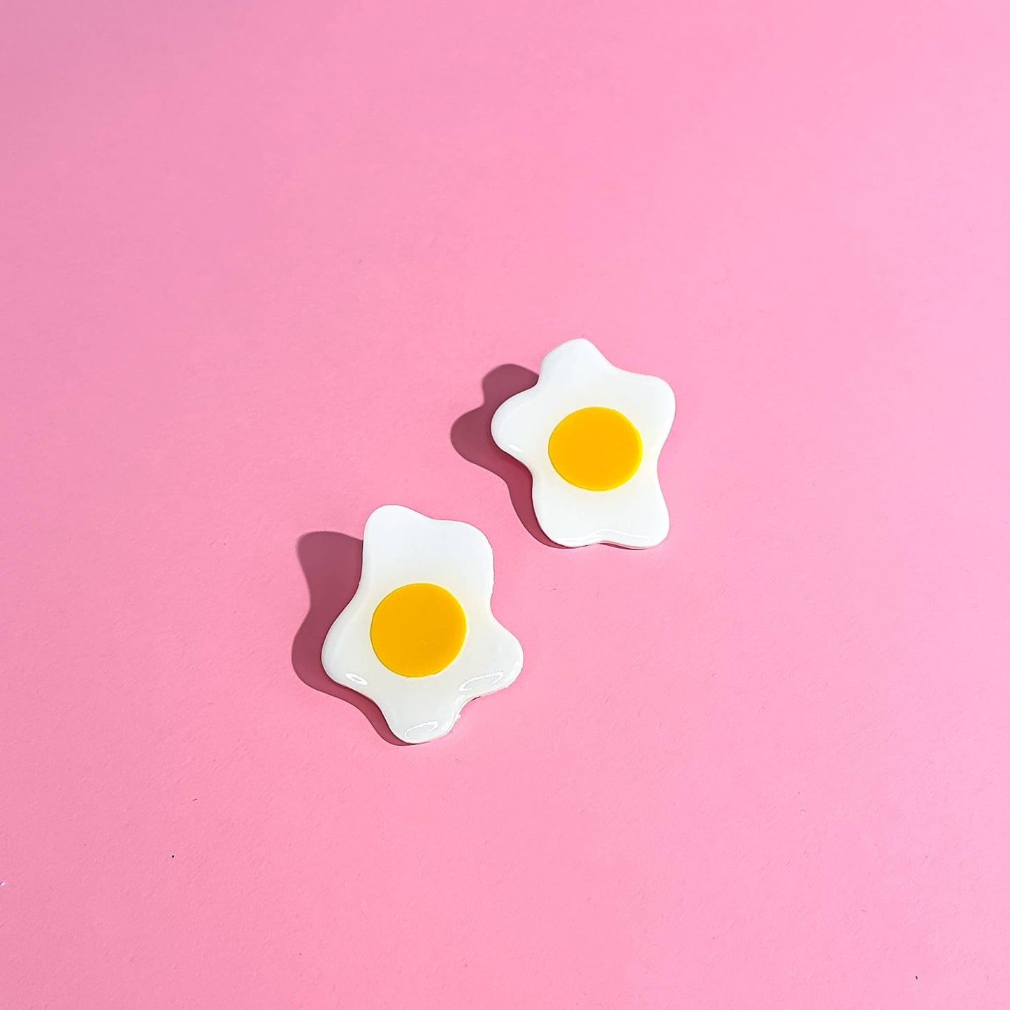 Just Yolking Clay Fried Egg Stud Earrings