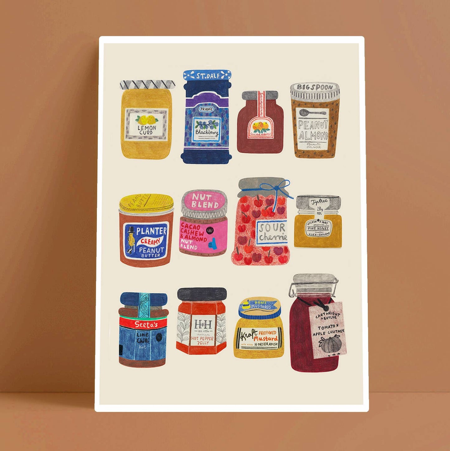 Jam Jars A4 Print