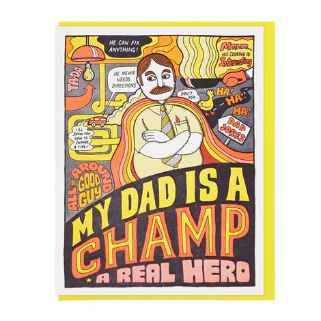 Dad is a Champ card - Father's Day card