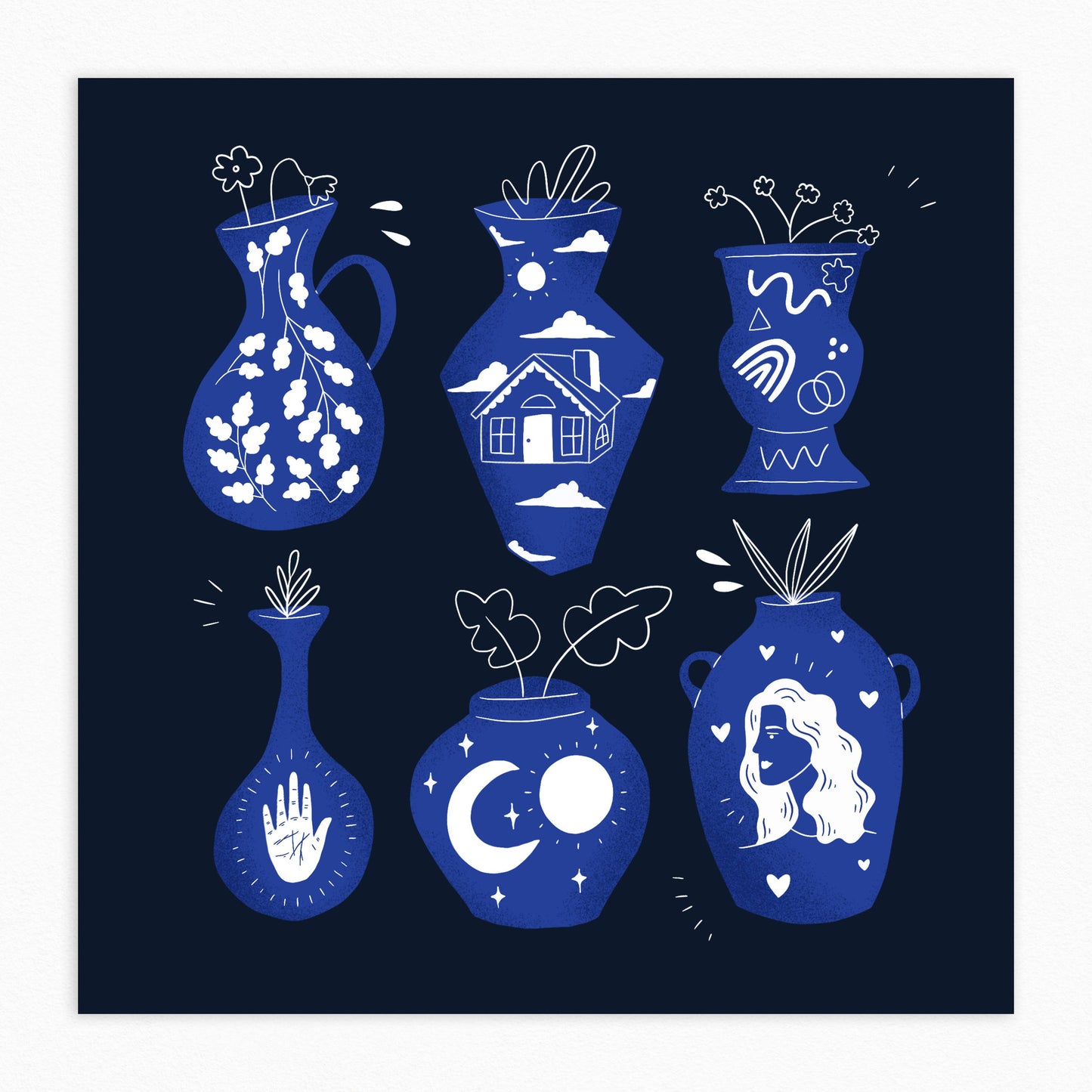 Blue Vases 12x12"