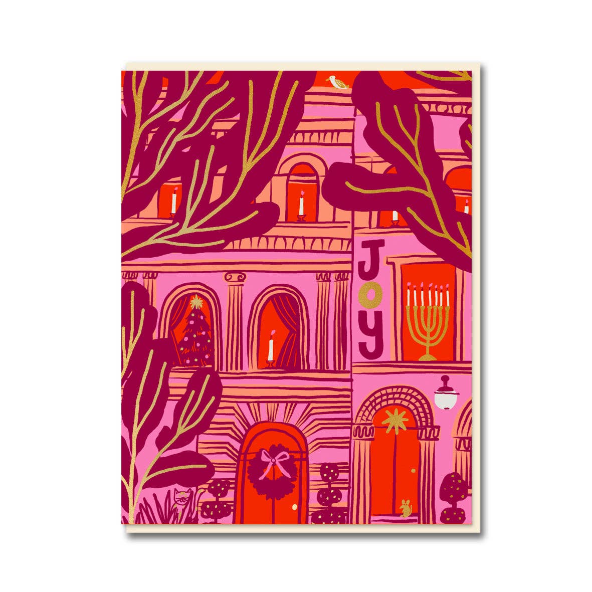 Winter Village Joy card