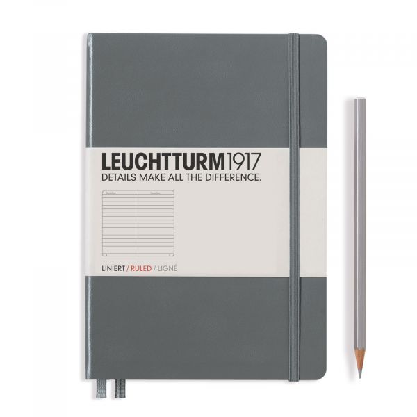 Leuchtturm A5 Medium Hardcover Notebook: Ruled Pages