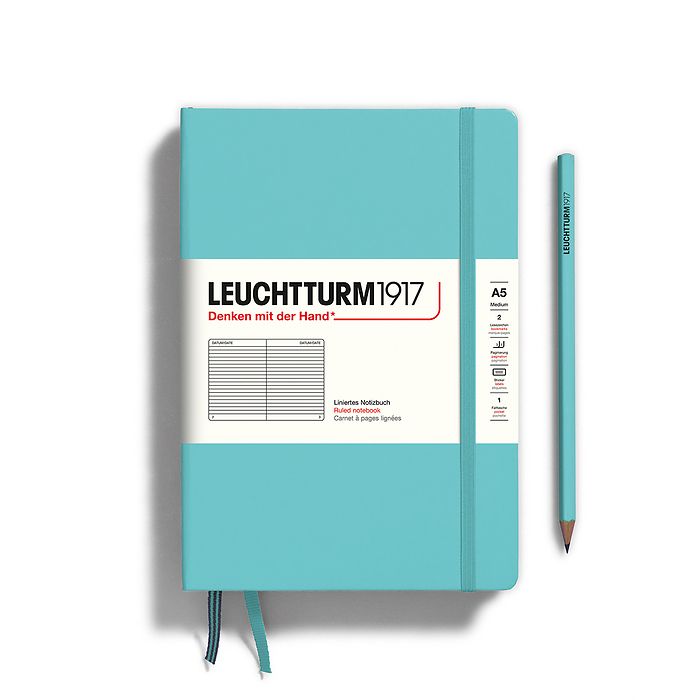 Leuchtturm A5 Medium Hardcover Notebook: Ruled Pages