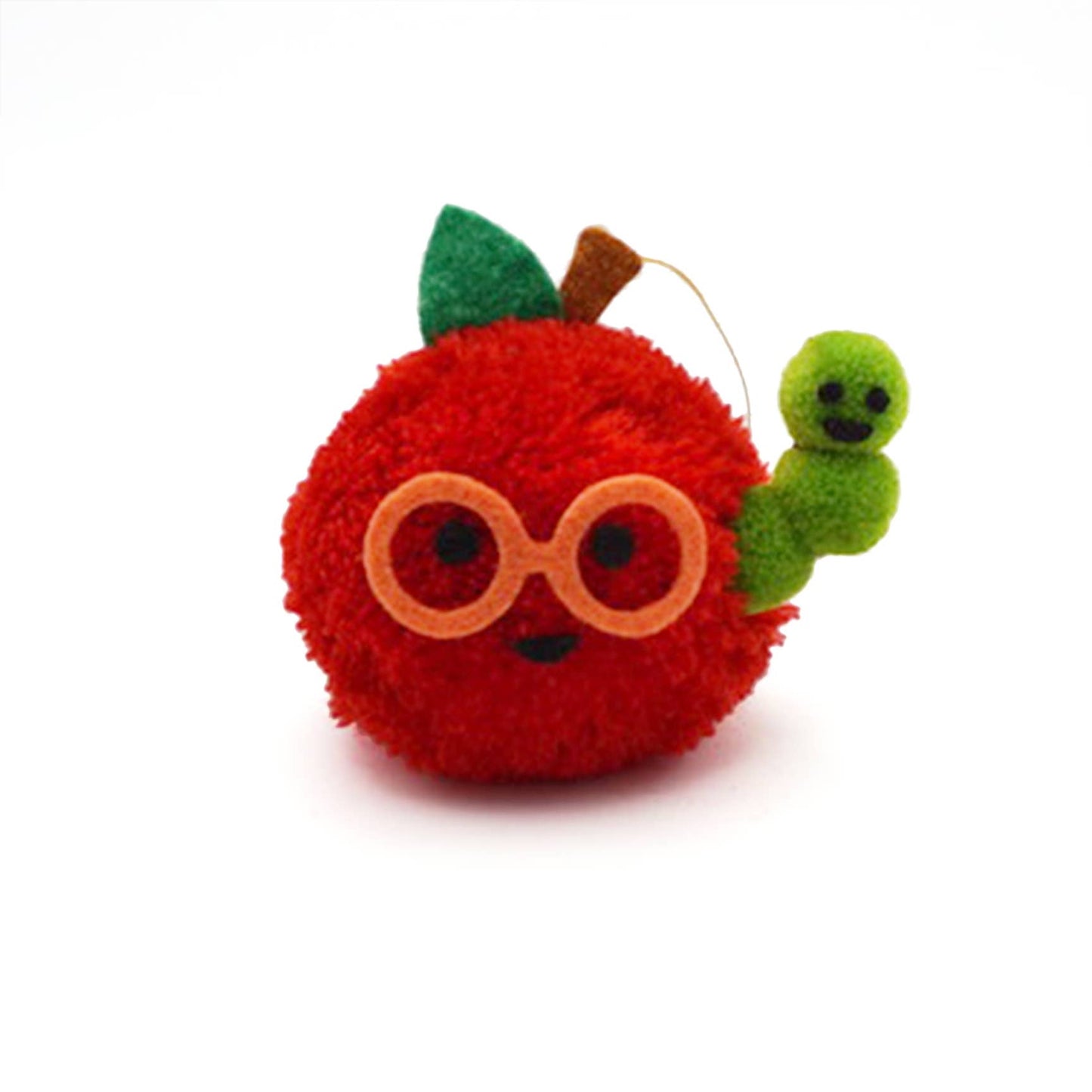 Apple Pom Pom Ornament