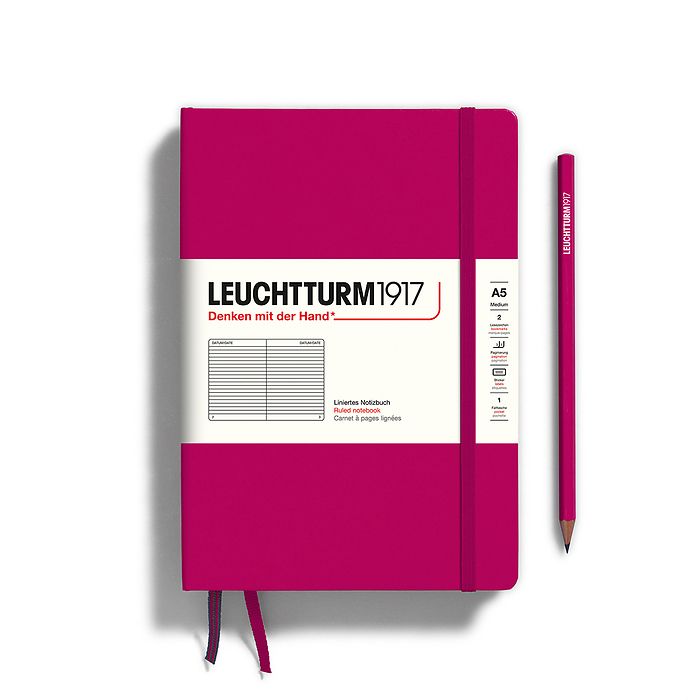 Leuchtturm A5 Medium Hardcover Notebook: Ruled Pages
