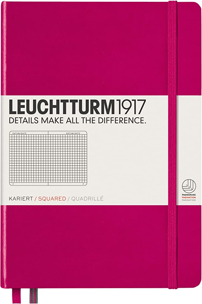 Leuchtturm A5 Medium Hardcover Notebook: Squared Pages
