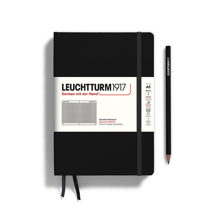Leuchtturm A5 Medium Hardcover Notebook: Squared Pages