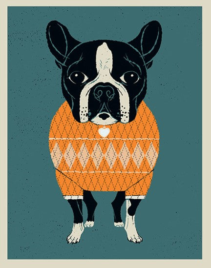 Boston Terrier print