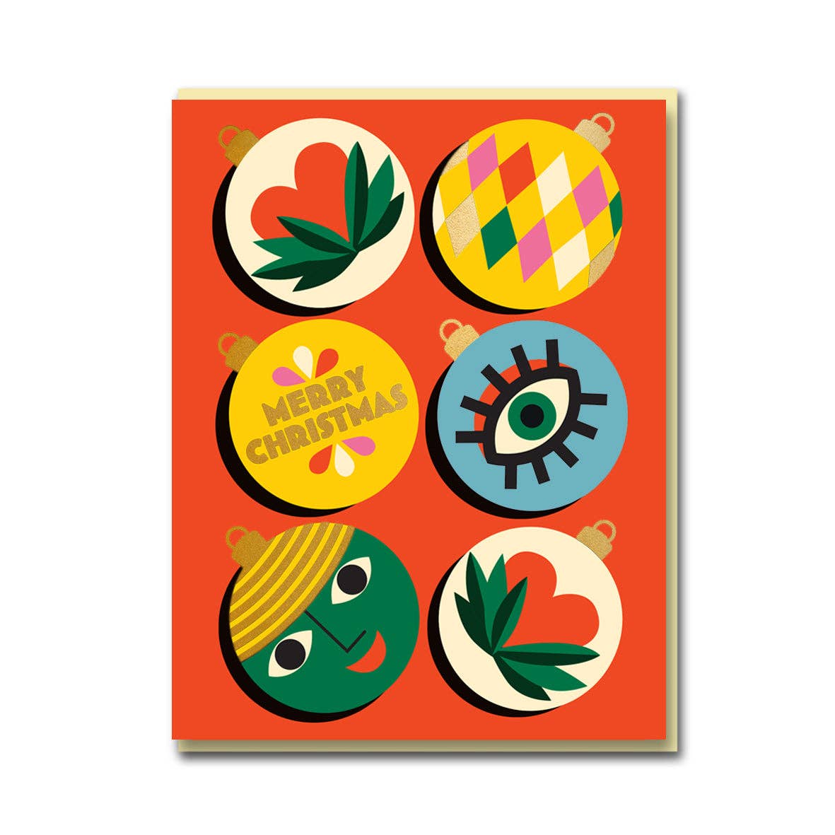 Christmas Baubles card