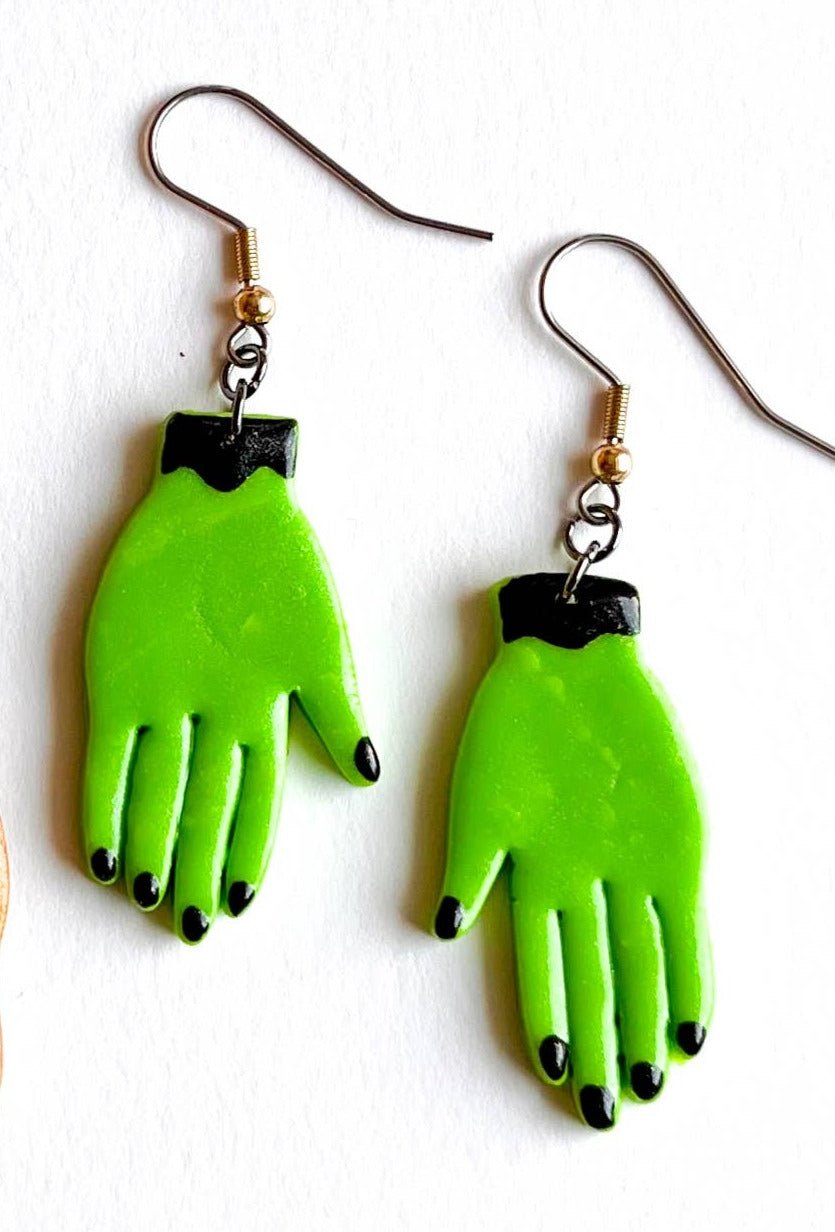 Witchy Hands Polymer Clay Dangle Earrings