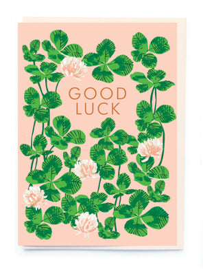 Good Luck Clover card
