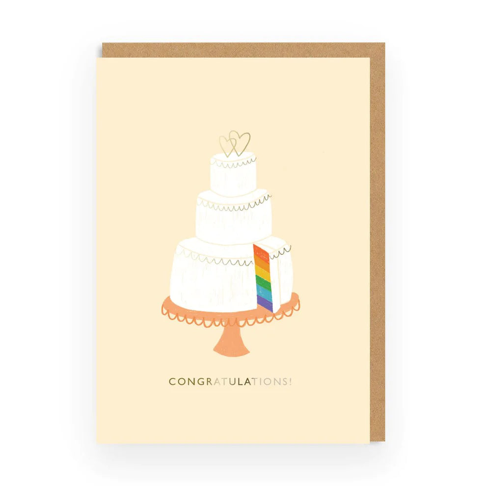 Rainbow Wedding Cake card