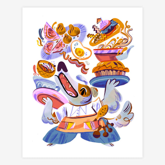 Cooking with Dog print
