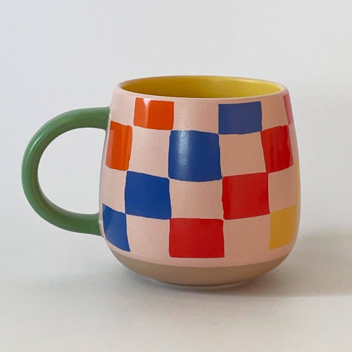 Rainbow Checks Ceramic Mug
