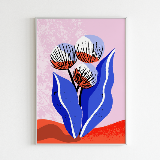 Surreal Bulb Flower print