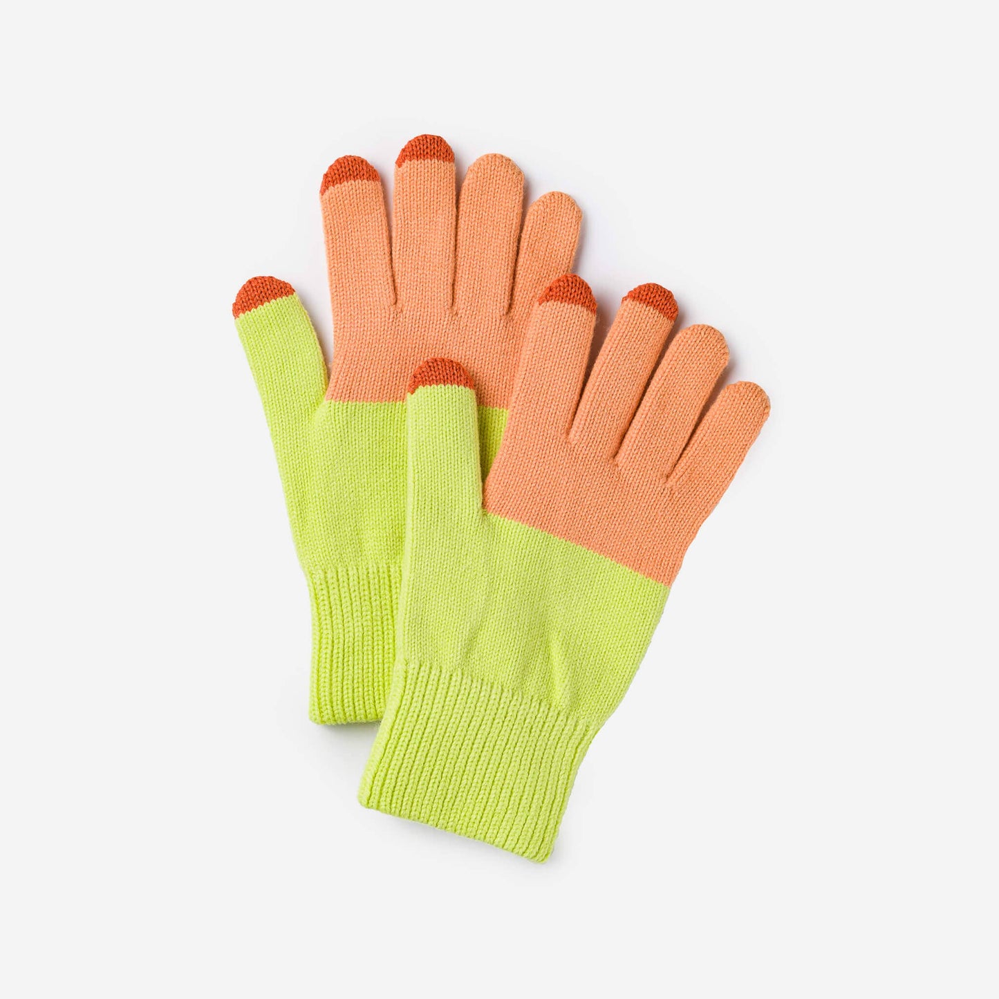Colorblock Touchscreen Knit Gloves