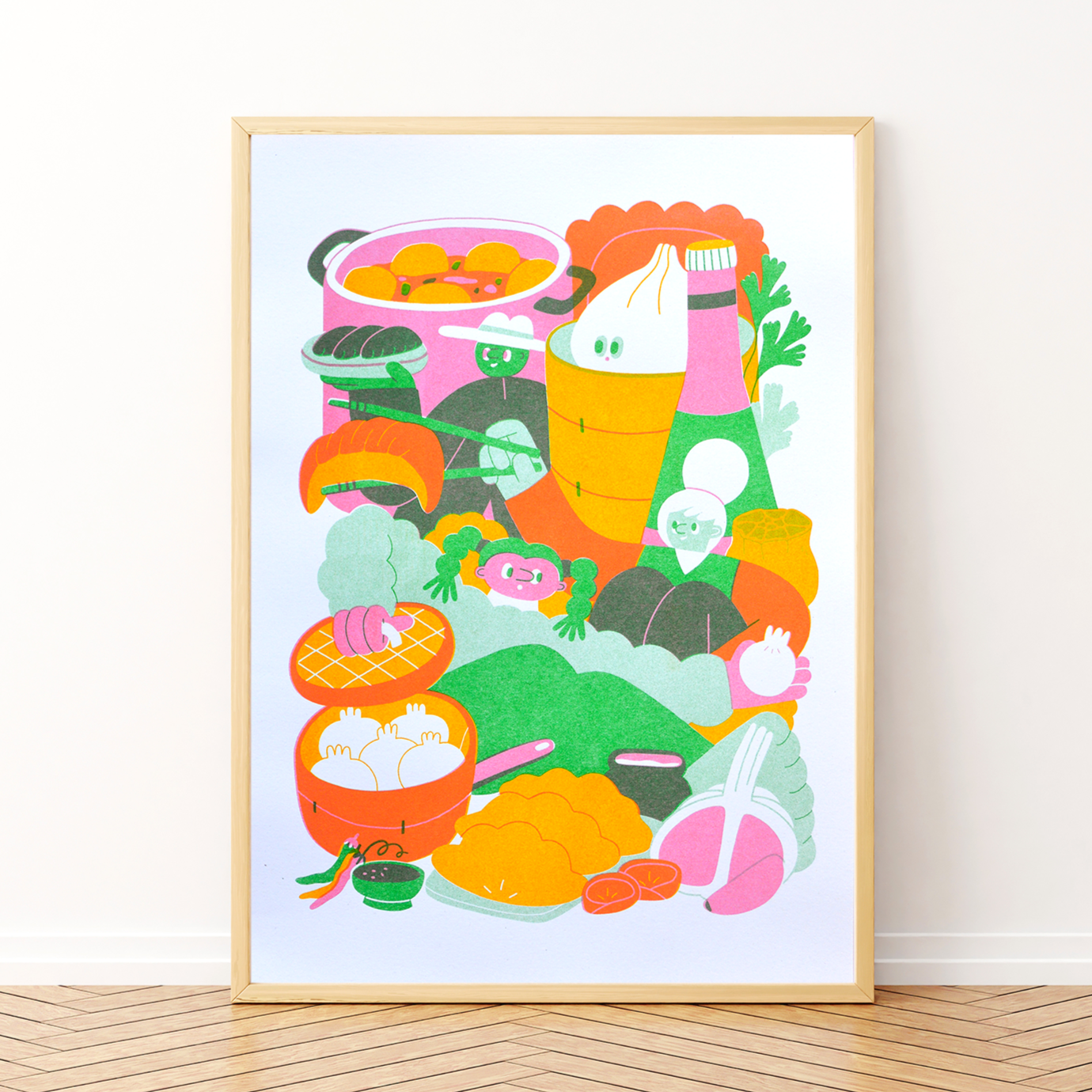 Dumpling Club A4 Print