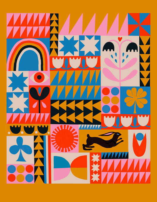 Rabbit Quilt print
