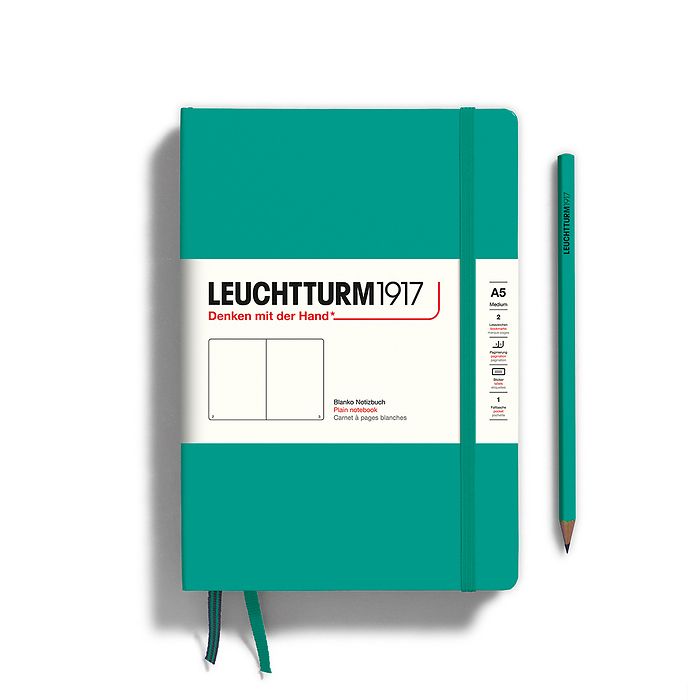 Leuchtturm A5 Medium Hardcover Notebook: Plain Pages
