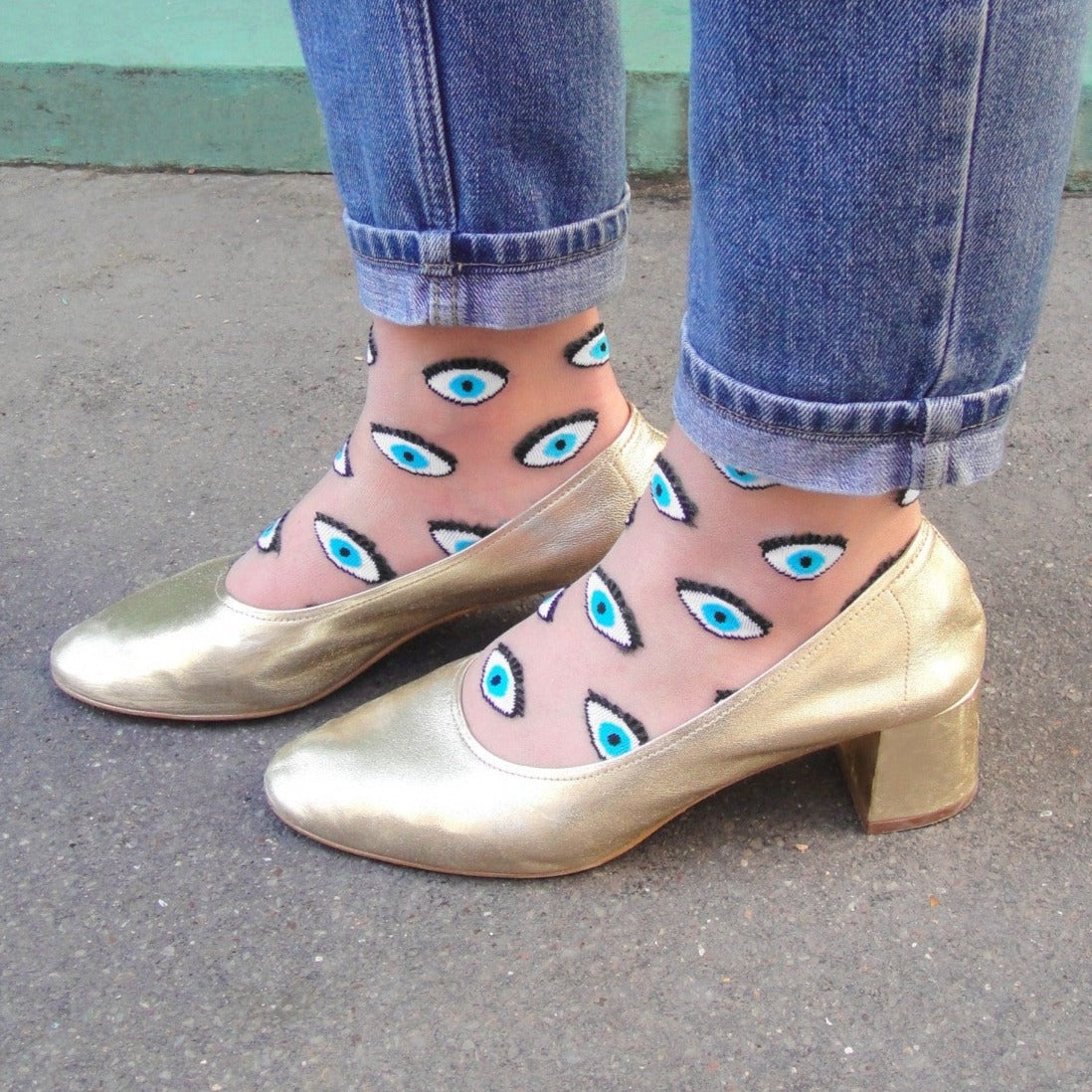 Eyes Sheer Socks
