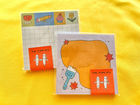 Art Supplies Sticky Note Pad