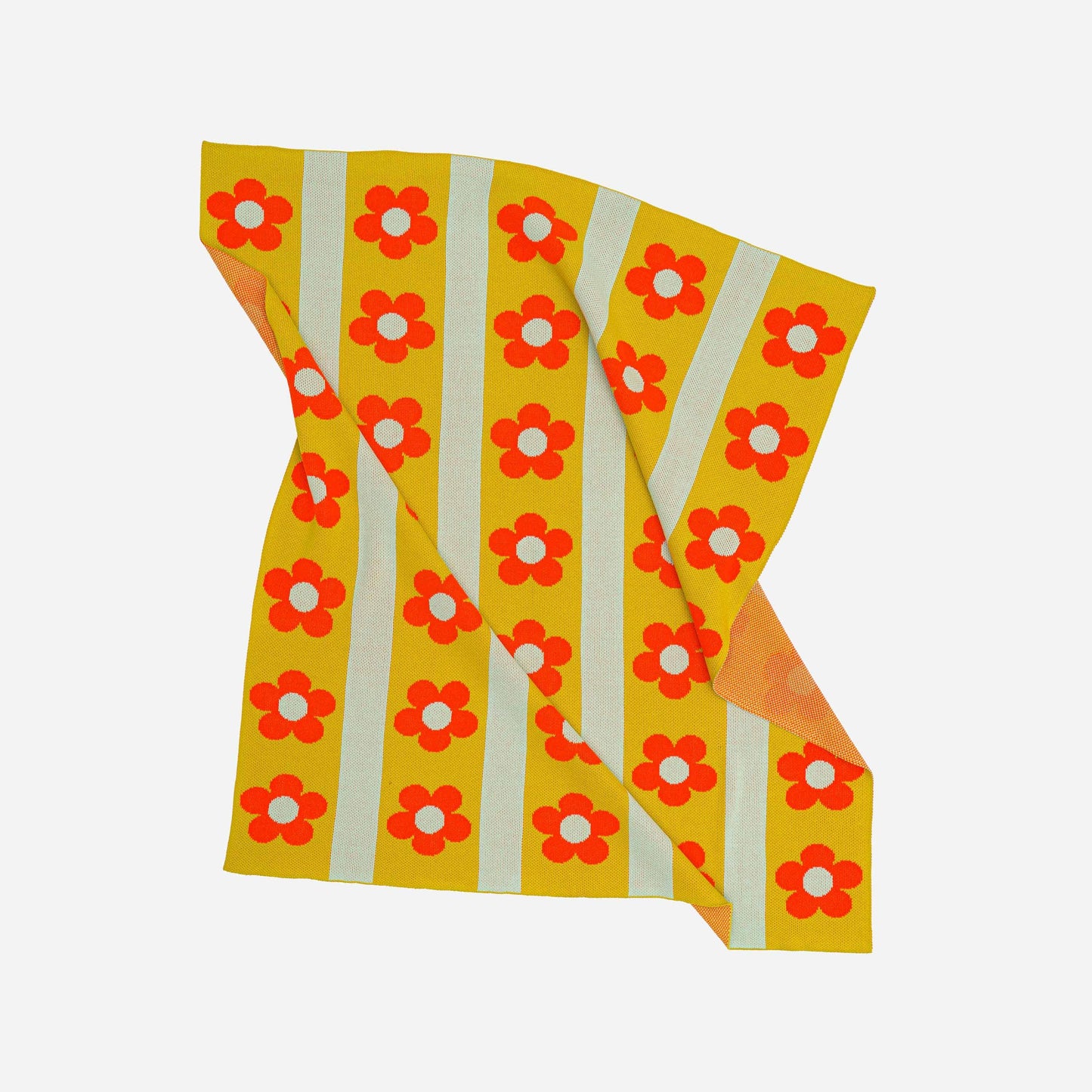 Flower Stripe Throw Blanket