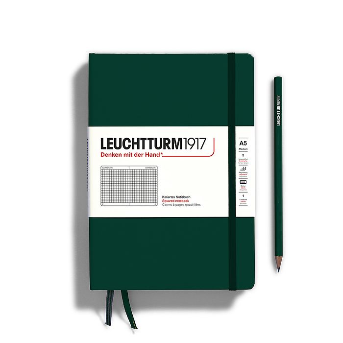 Leuchtturm A5 Medium Hardcover Notebook: Squared Pages