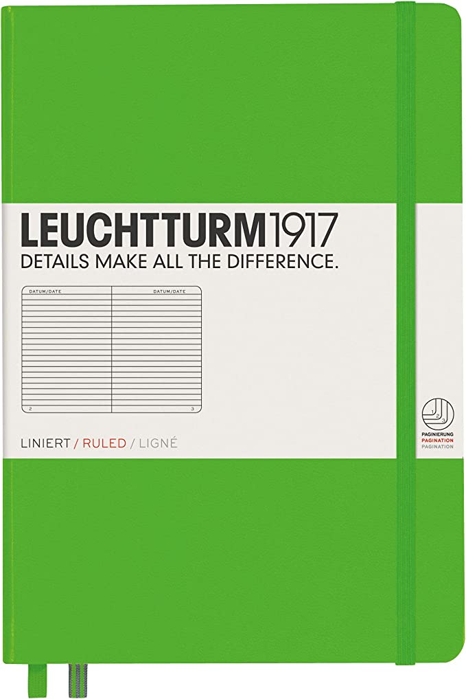 Leuchtturm A5 Medium Hardcover Notebook: Ruled Pages
