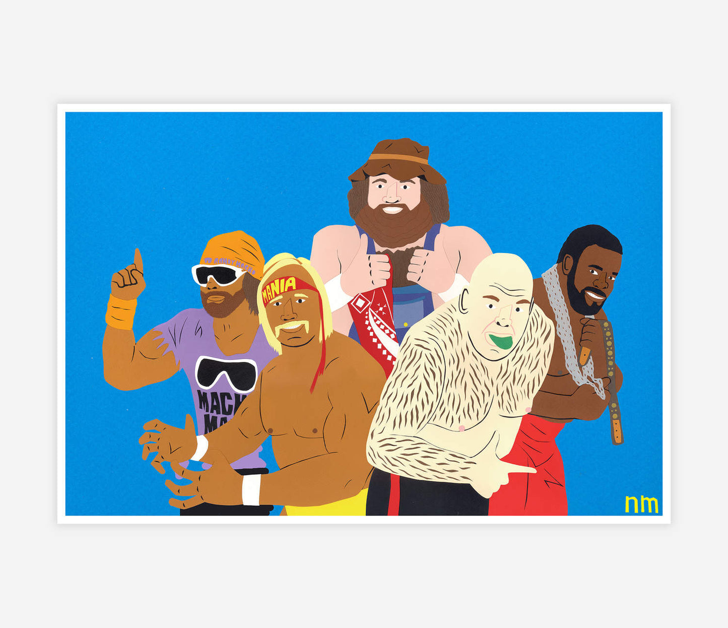 Wrestling Heroes print