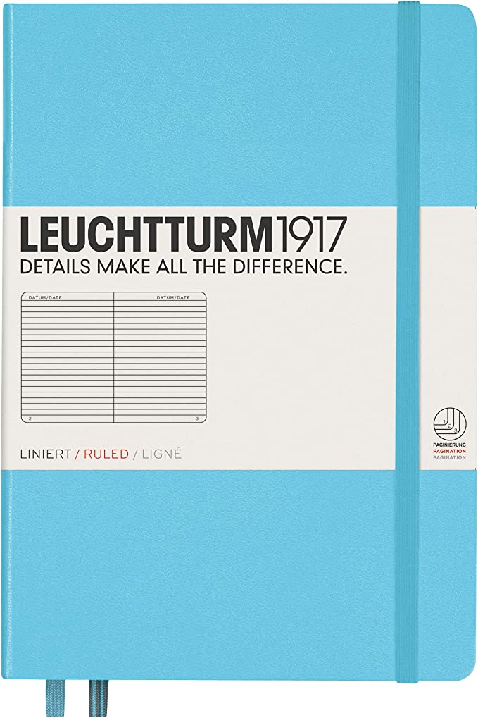 Leuchtturm A5 Medium Hardcover Notebook: Ruled Pages