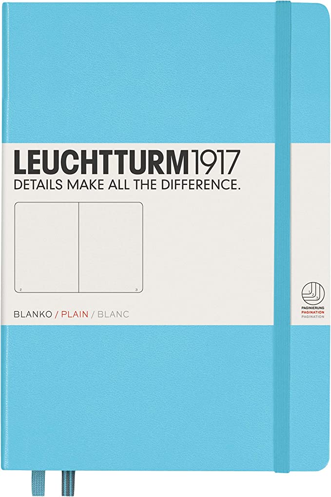 Leuchtturm A5 Medium Hardcover Notebook: Plain Pages