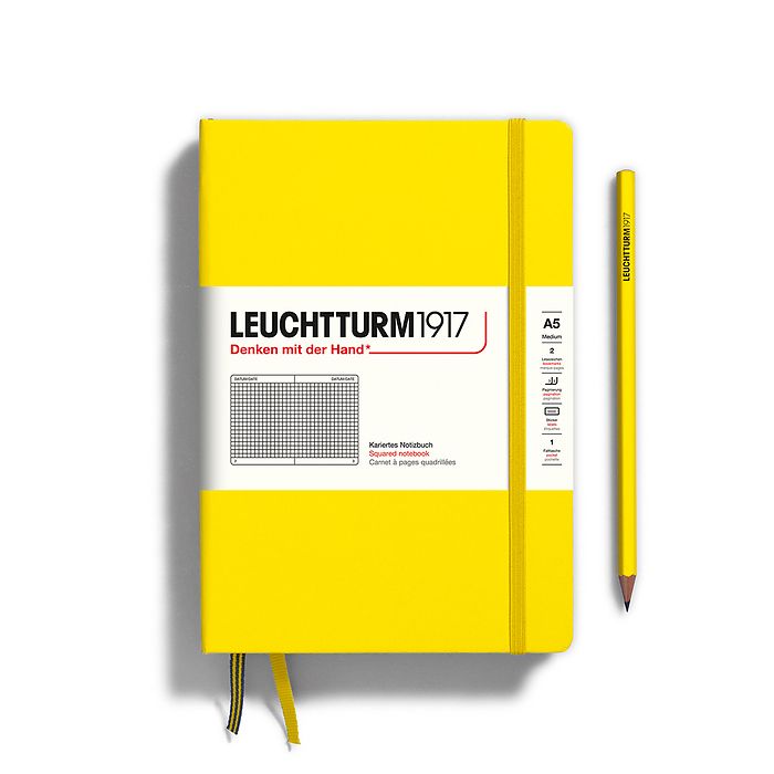 Leuchtturm A5 Medium Hardcover Notebook: Squared Pages