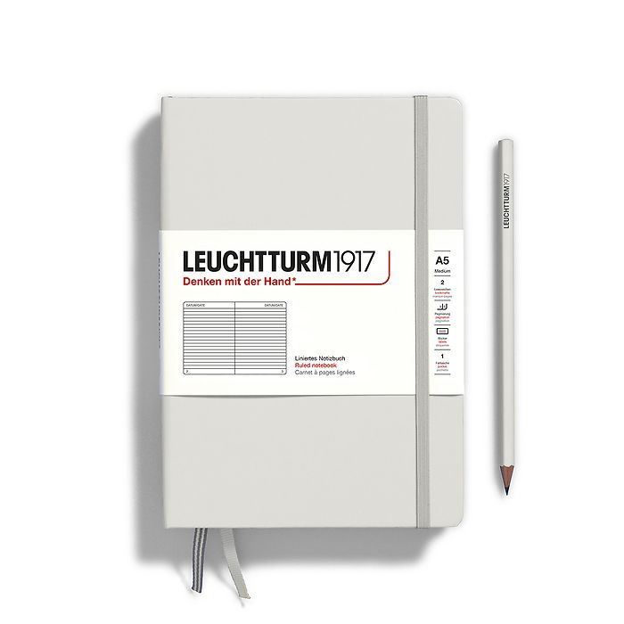 Leuchtturm A5 Medium Hardcover Notebook: Ruled Pages