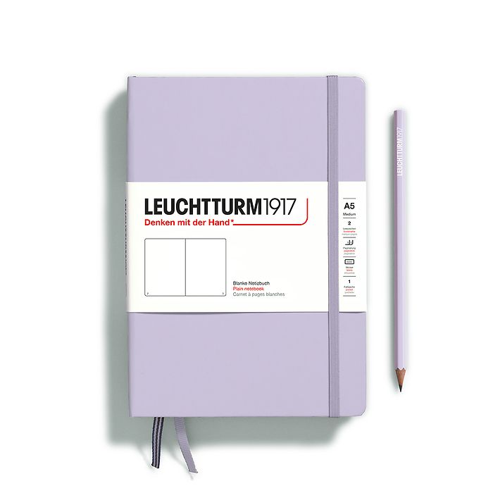 Leuchtturm A5 Medium Hardcover Notebook: Plain Pages