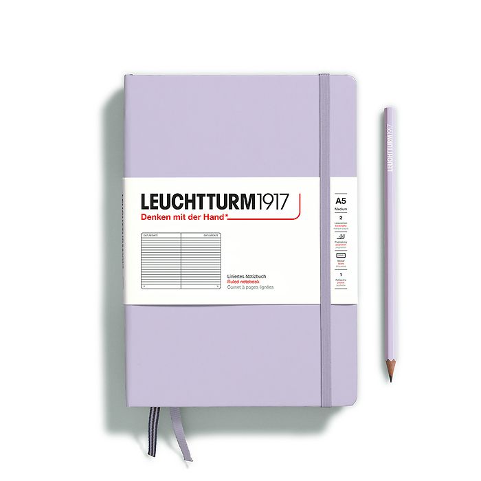 Leuchtturm A5 Medium Hardcover Notebook: Ruled Pages