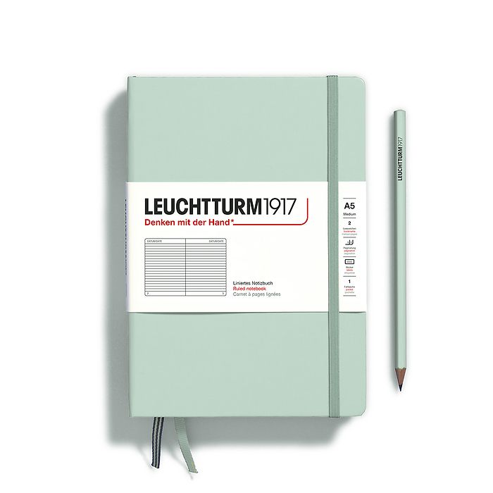 Leuchtturm A5 Medium Hardcover Notebook: Ruled Pages