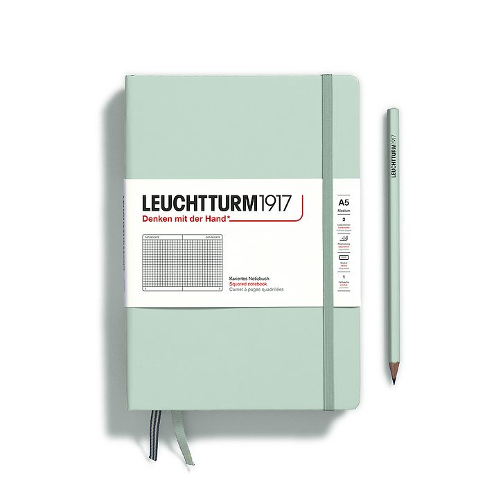 Leuchtturm A5 Medium Hardcover Notebook: Squared Pages
