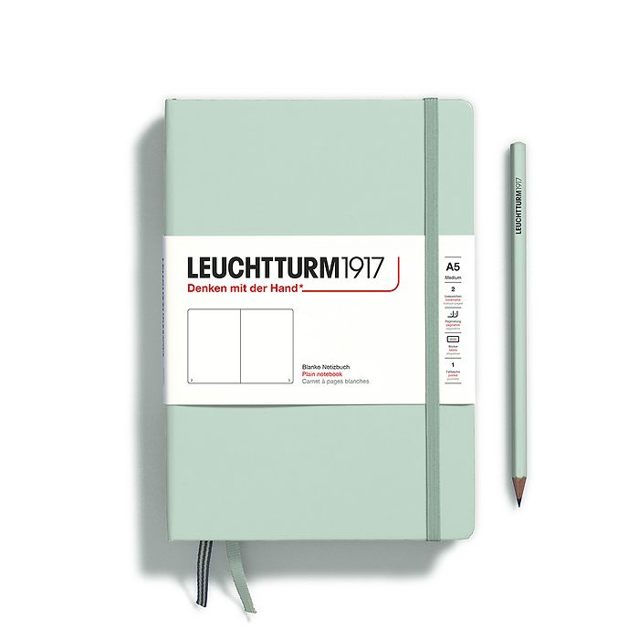 Leuchtturm A5 Medium Hardcover Notebook: Plain Pages