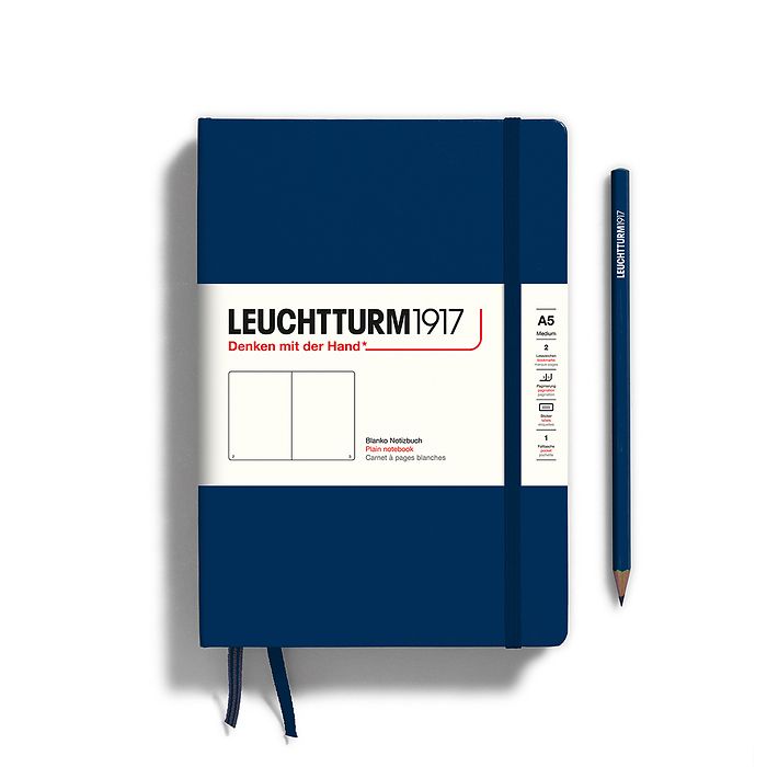 Leuchtturm A5 Medium Hardcover Notebook: Plain Pages