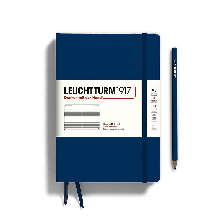 Leuchtturm A5 Medium Hardcover Notebook: Ruled Pages