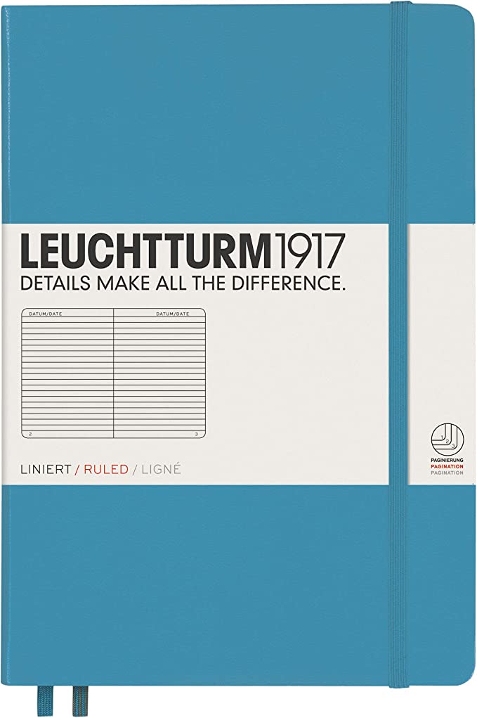 Leuchtturm A5 Medium Hardcover Notebook: Ruled Pages