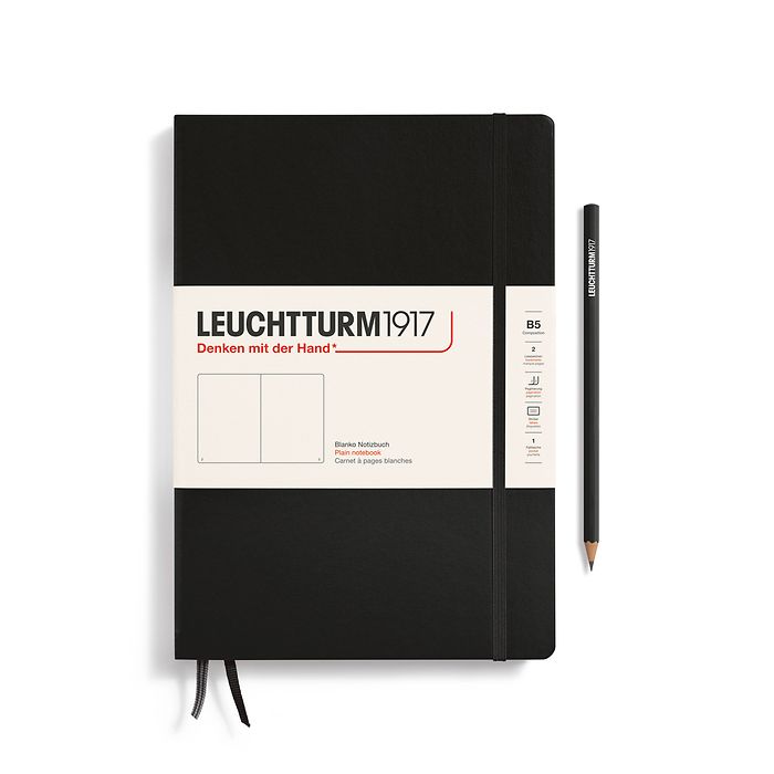 Leuchtturm B5 Composition Hardcover Notebook: Plain Pages