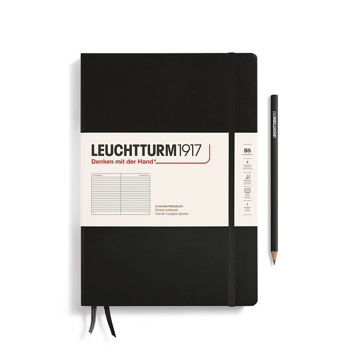 Leuchtturm B5 Composition Hardcover Notebook: Ruled Pages