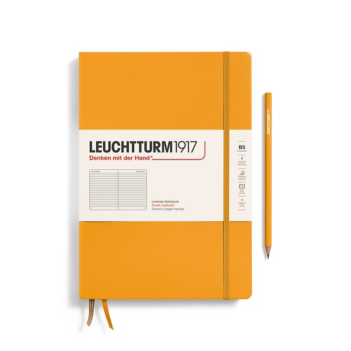 Leuchtturm B5 Composition Hardcover Notebook: Ruled Pages