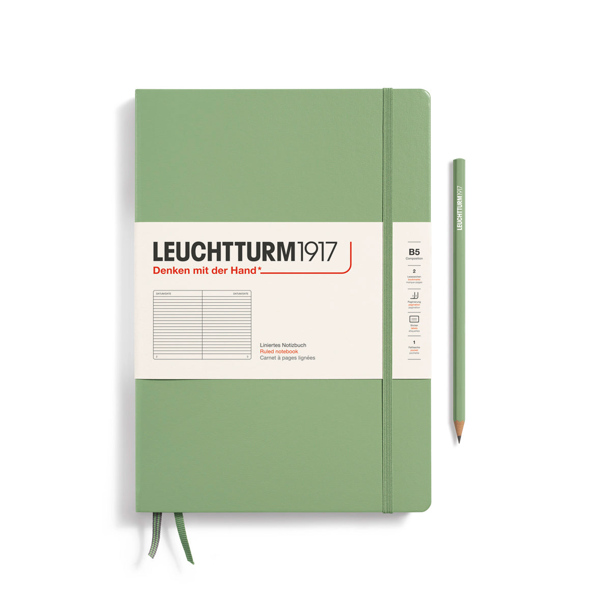 Leuchtturm B5 Composition Hardcover Notebook: Ruled Pages