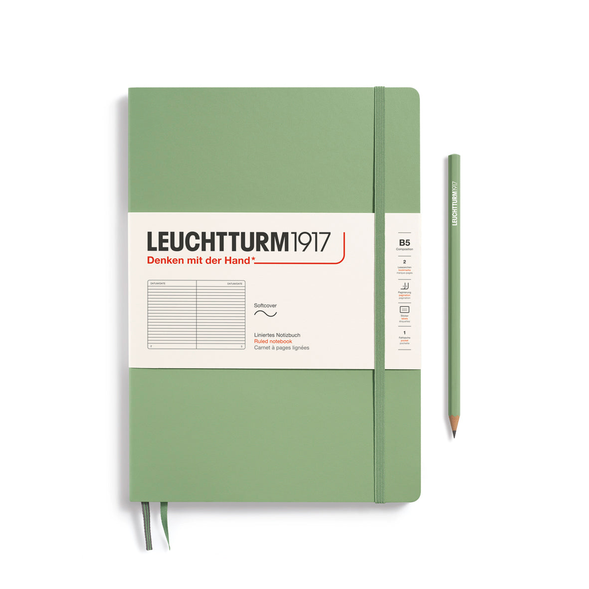 Leuchtturm B5 Composition Softcover Notebook: Ruled Pages