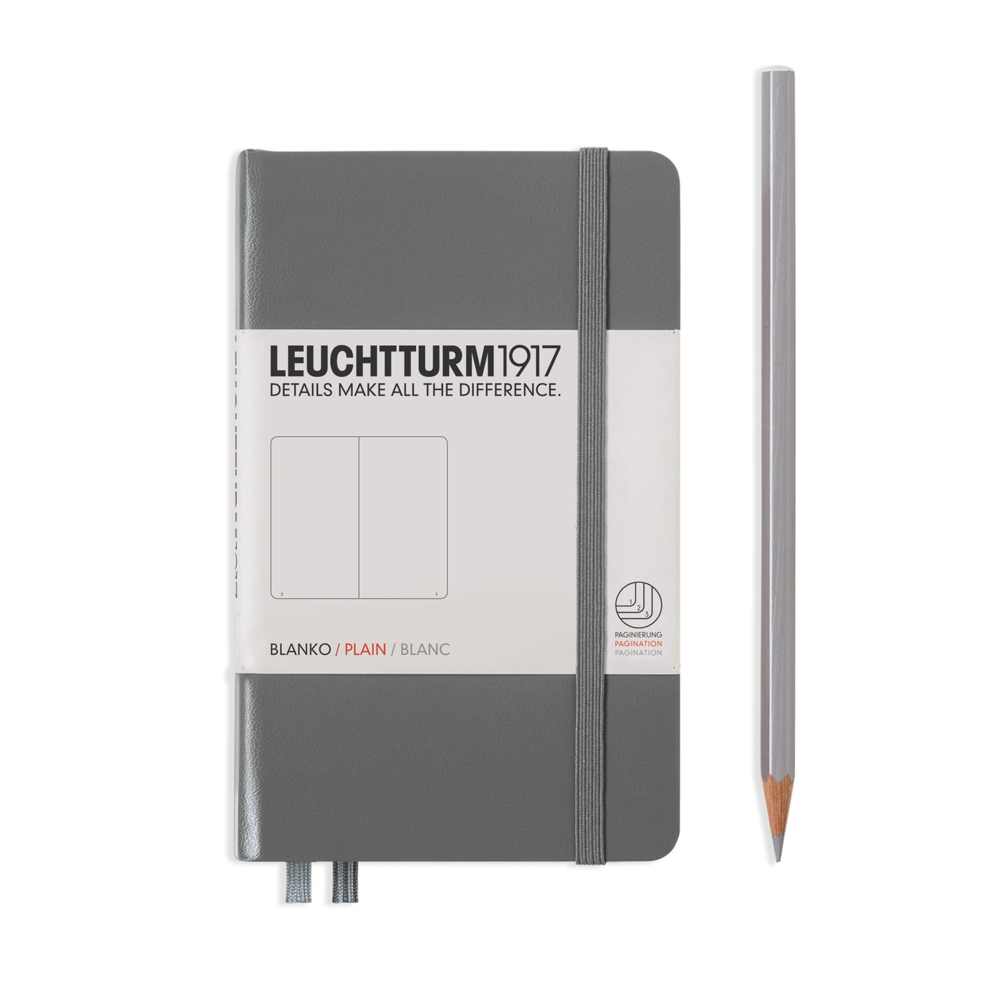 Leuchtturm A6 Hardcover Notebook: Plain Pages
