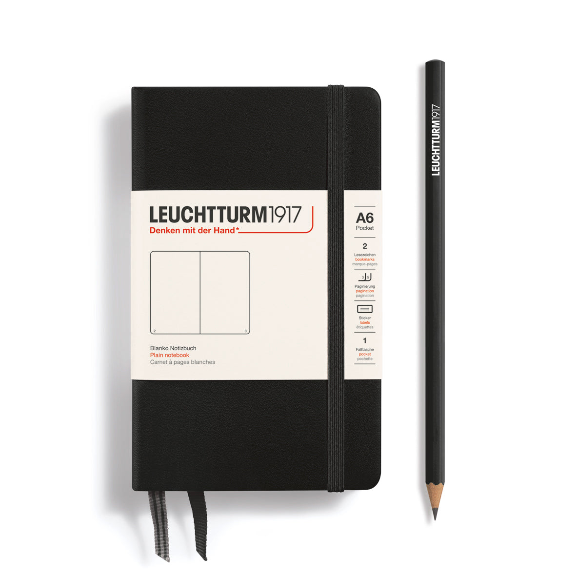 Leuchtturm A6 Hardcover Notebook: Plain Pages