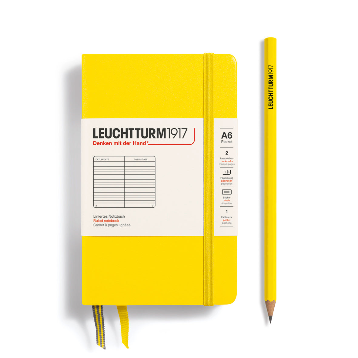 Leuchtturm A6 Pocket Hardcover Notebook: Ruled Pages