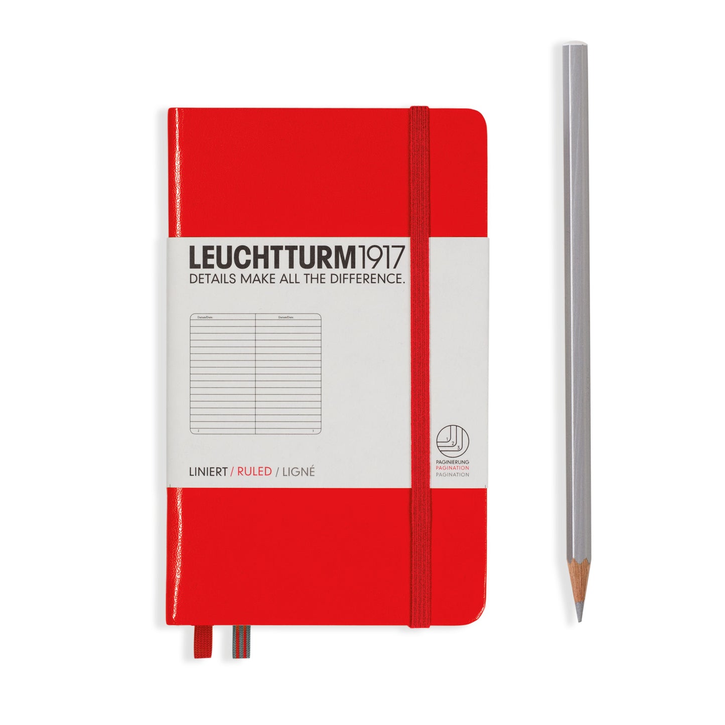 Leuchtturm A6 Pocket Hardcover Notebook: Ruled Pages